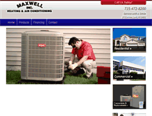 Tablet Screenshot of maxwellheating.com